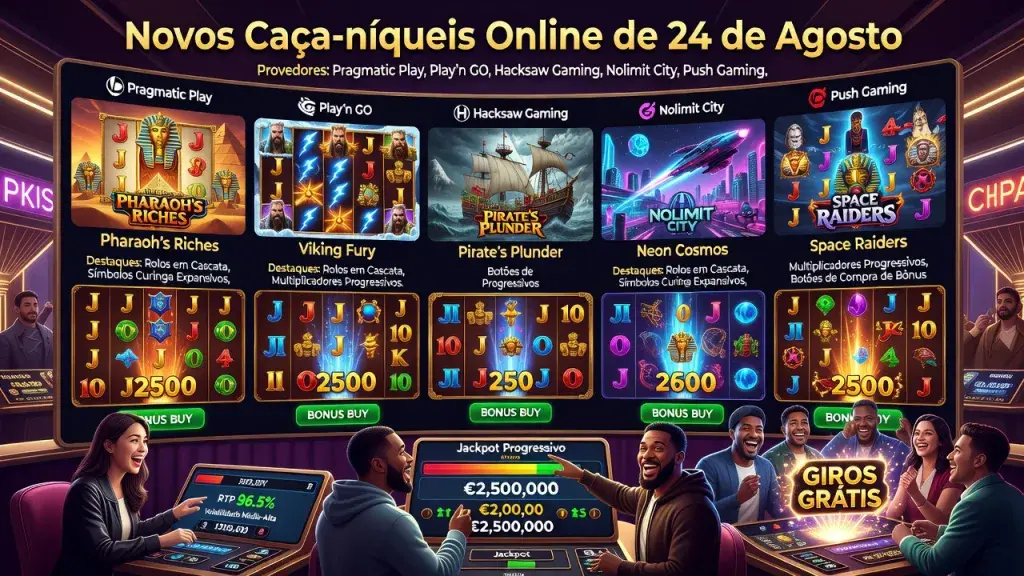 Novos Caça-níqueis Online de 24 de Agosto: Guia Completo dos Últimos Lançamentos
